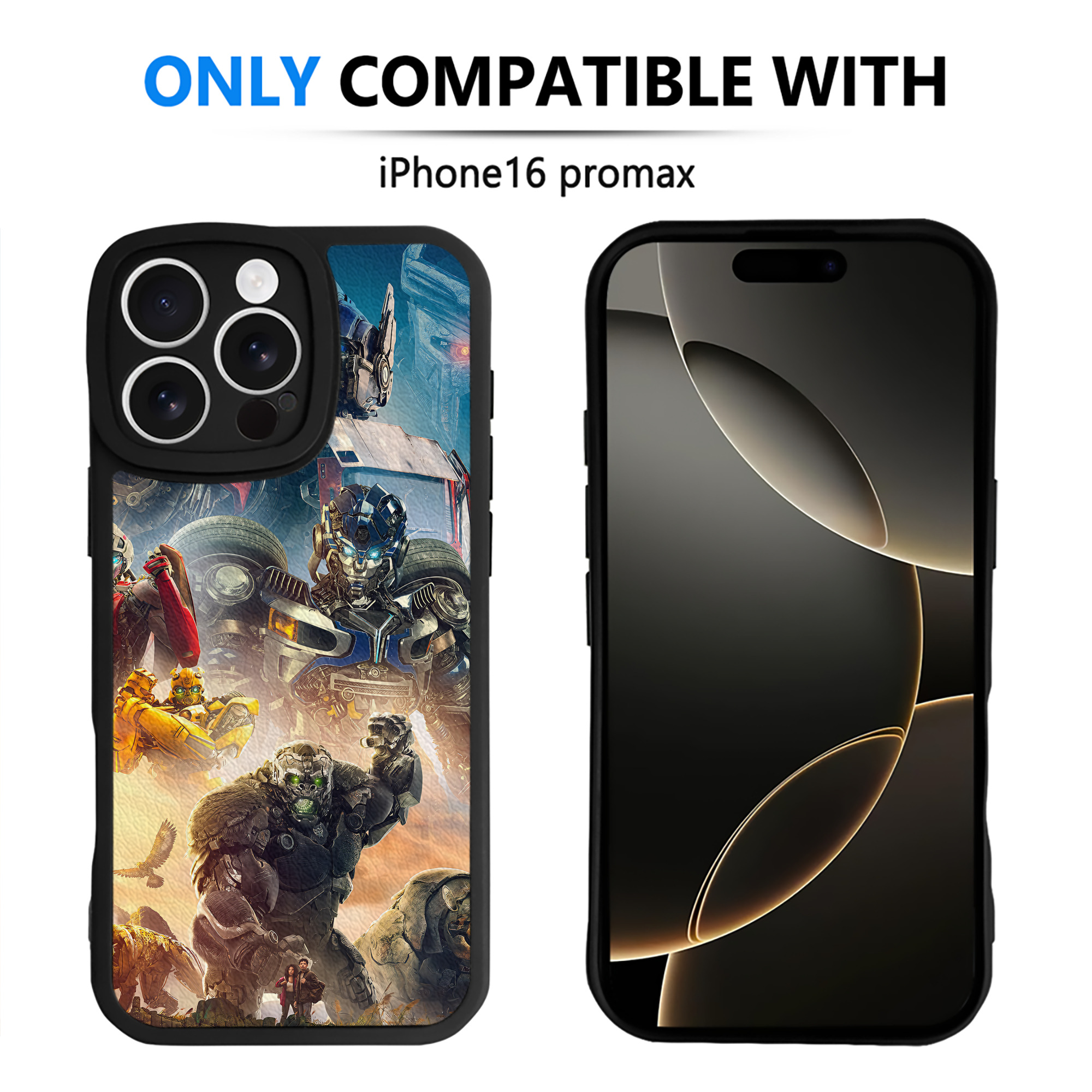 （画像用） Transformers トランスフォーマー 【iPhone 16シリーズ対応】シリコンスマホケース（レザー調） 材質：シリコン